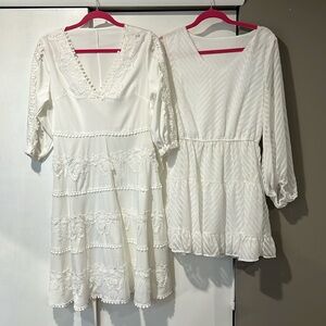 Bundle of 2 White Dresses. Never worn.